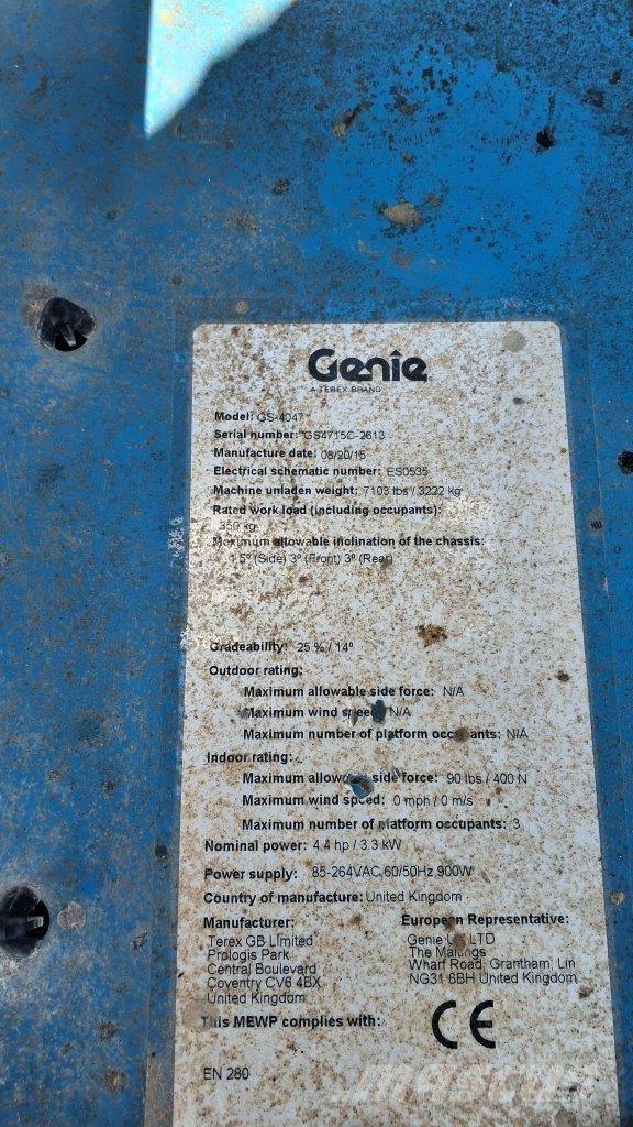GENIE GS4047 Škaraste platforme