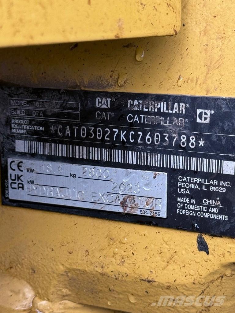 CAT 302.7 CR Mini bageri <7t