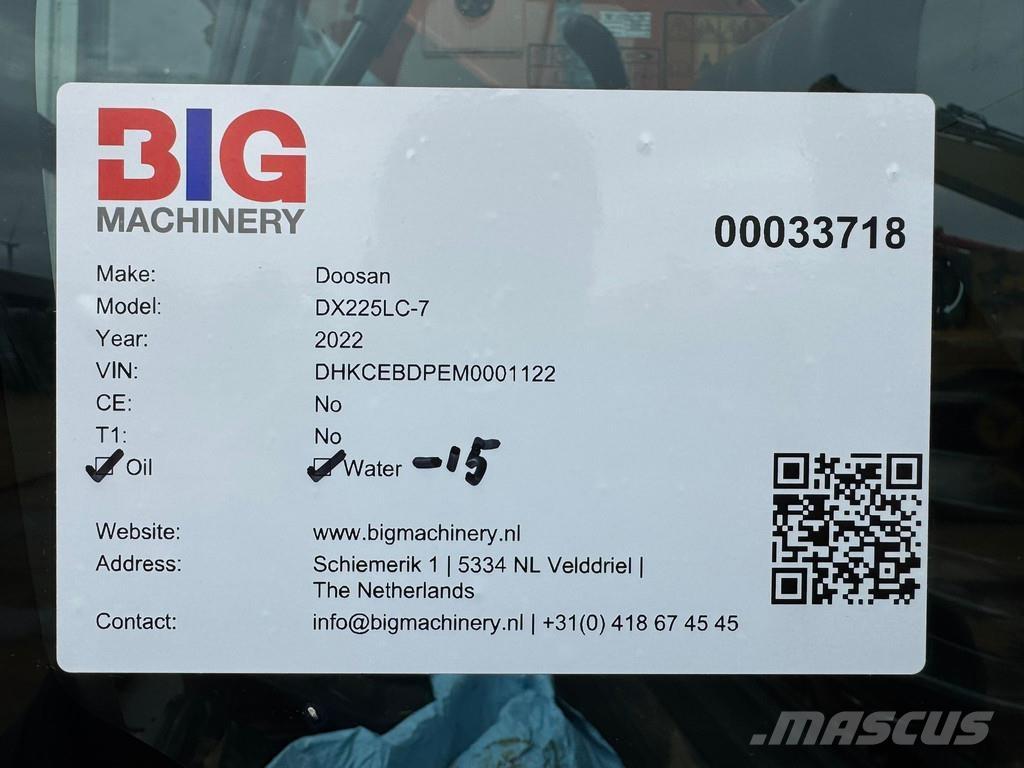 Doosan DX225LC-7 Bageri gusjeničari