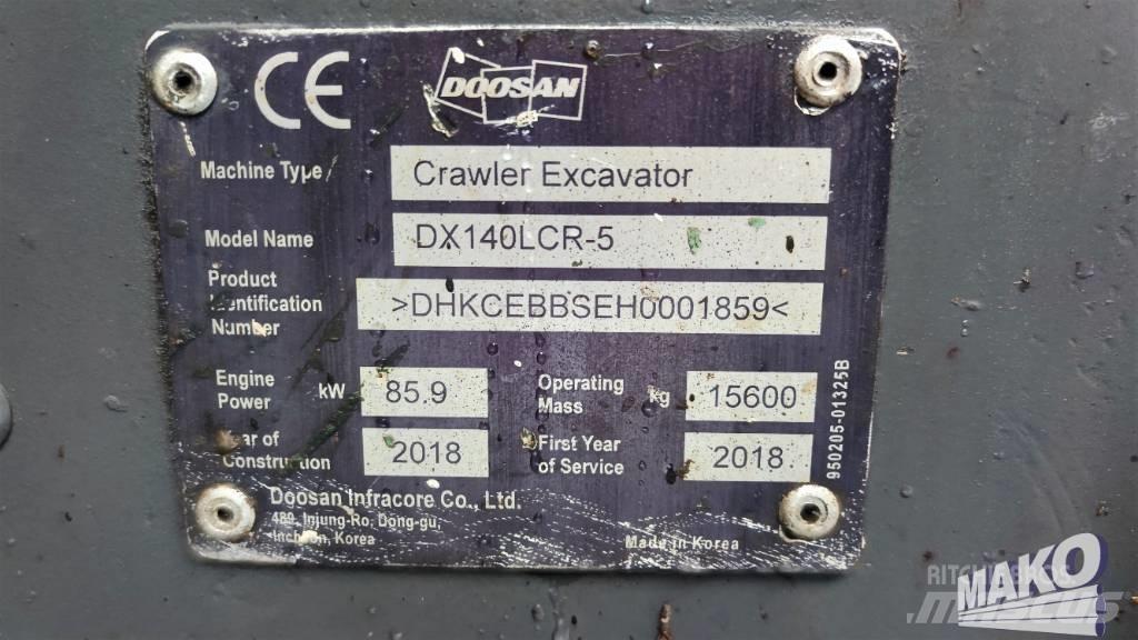 Doosan DX 140 LCR Bageri gusjeničari