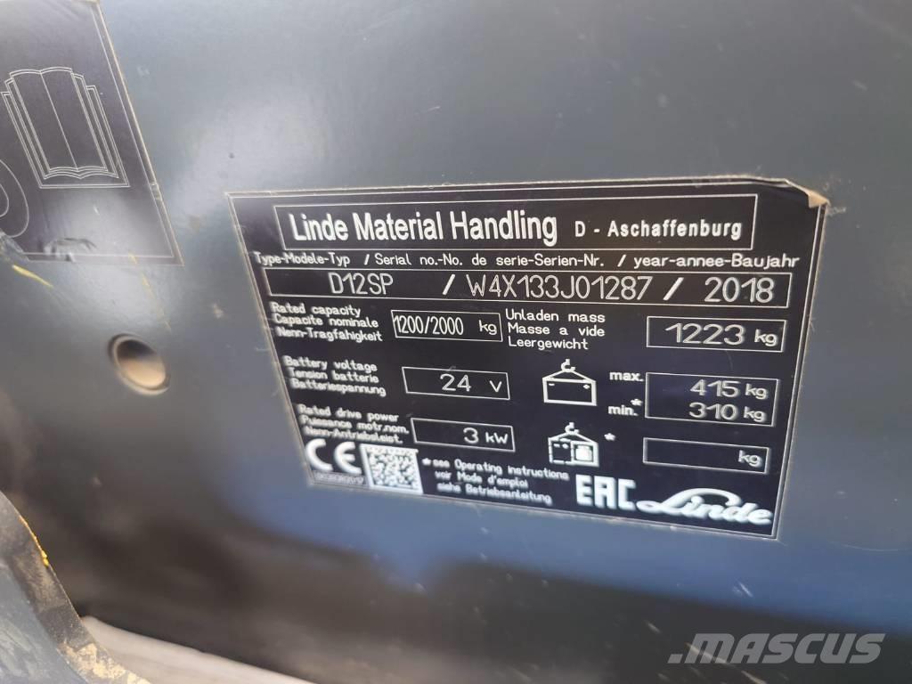 Linde D 12 Samopogonski ručni viličari