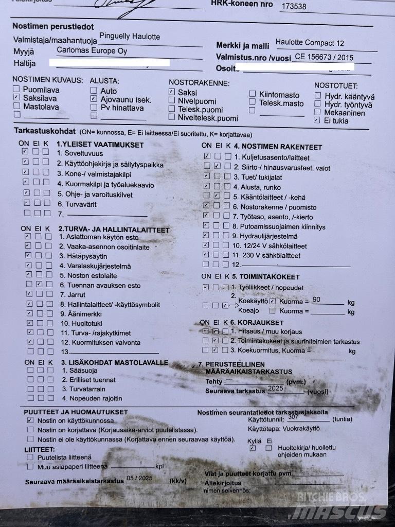 Haulotte Compact 12 Škaraste platforme