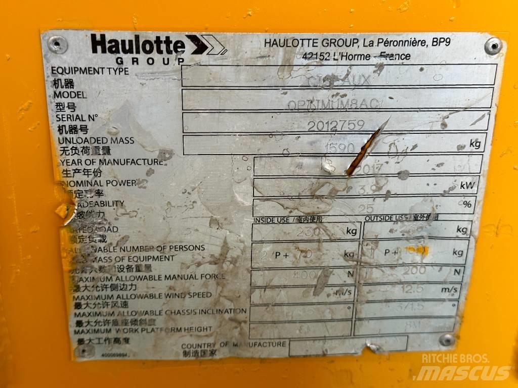 Haulotte OPTIMUM 8 Škaraste platforme