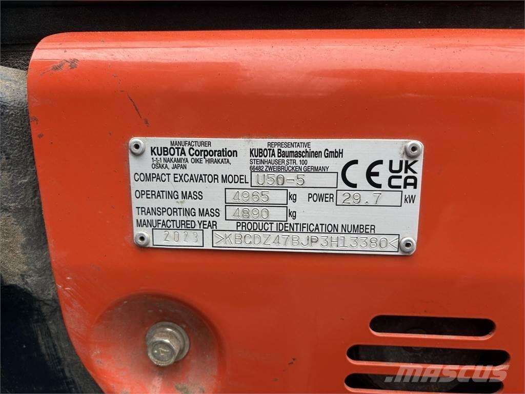 Kubota U50-5 Mini bageri <7t