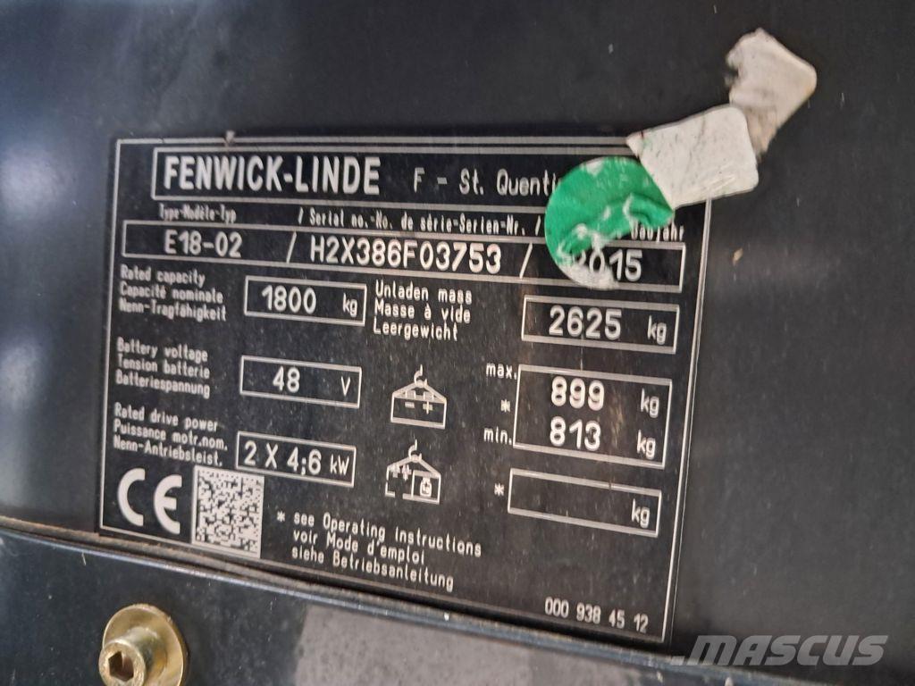 Linde E18-02 Električni viličari