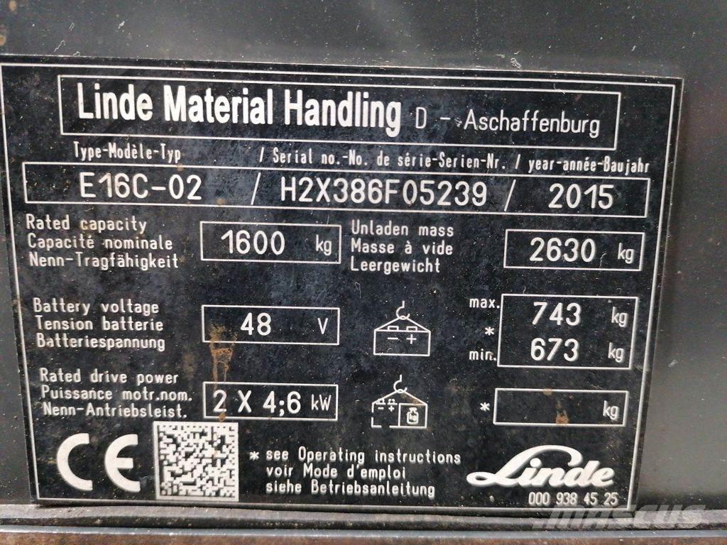 Linde E16C-02 Električni viličari