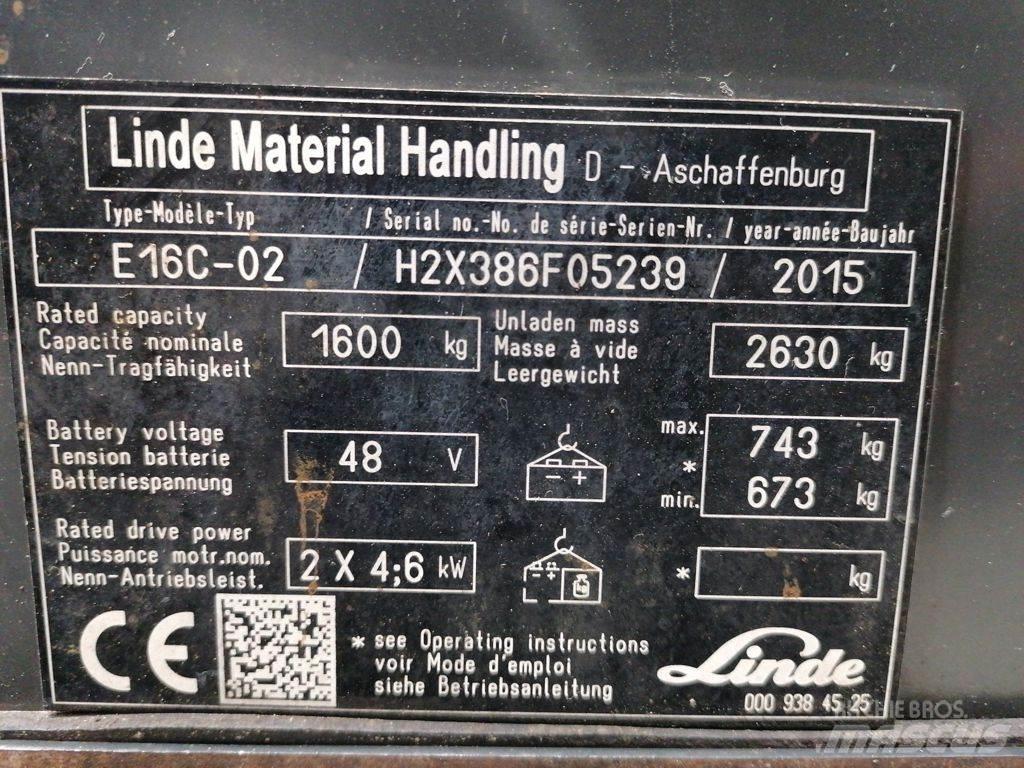 Linde E16C-02 Električni viličari