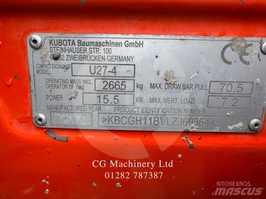Kubota U 27-4 Mini bageri <7t