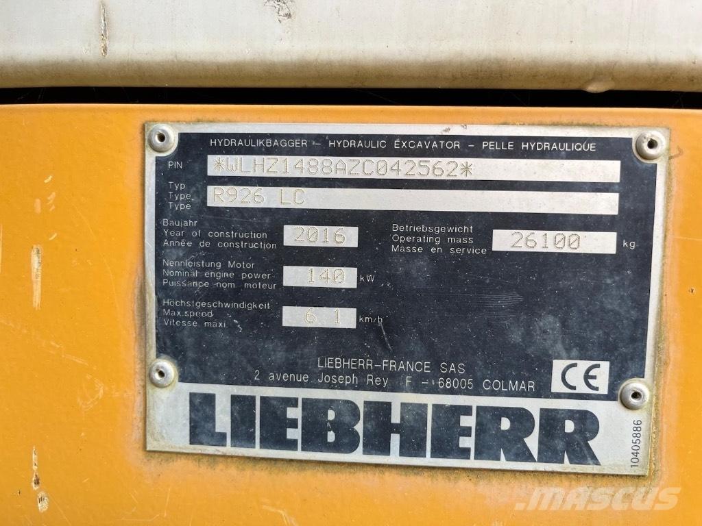 Liebherr 926 Bageri gusjeničari