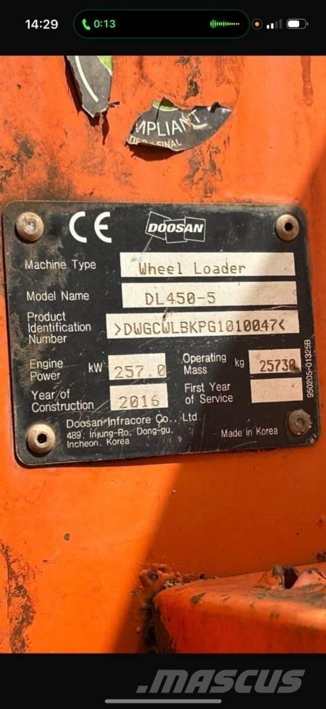 Doosan DL 450-5 Utovarivači na kotačima