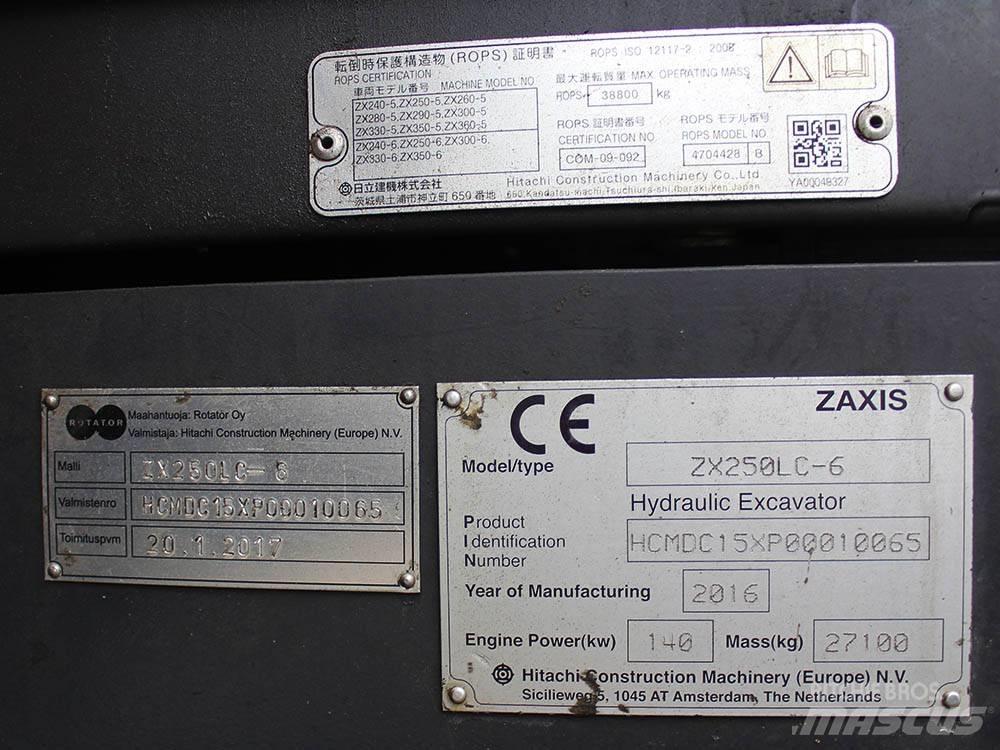 Hitachi ZX 250 LC-6 Bageri gusjeničari