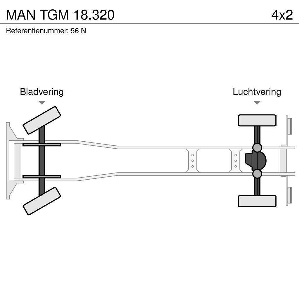 MAN TGM 18.320 Rol kiper kamioni s kukama za dizanje
