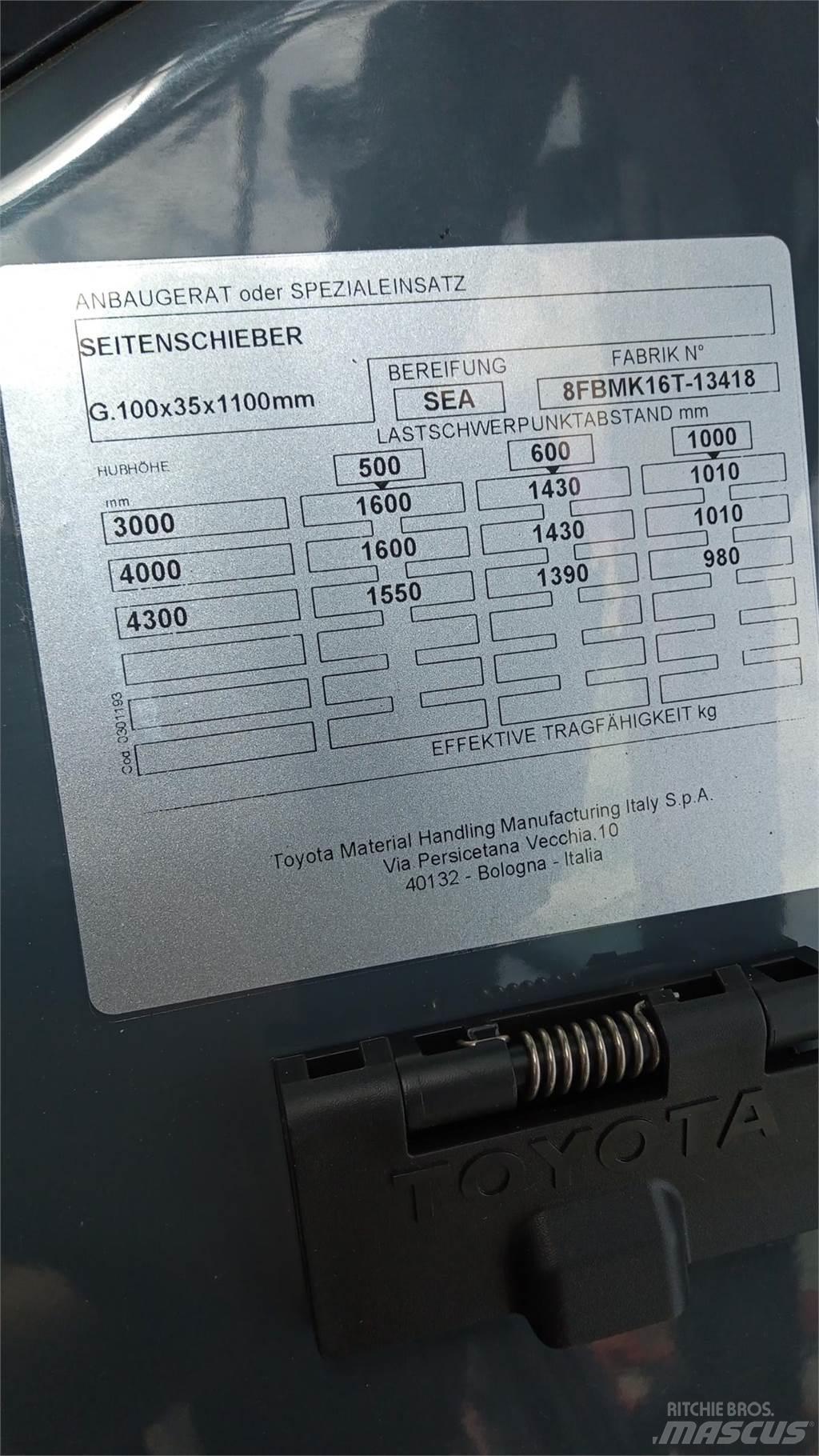 Toyota 8FBMK16T Električni viličari