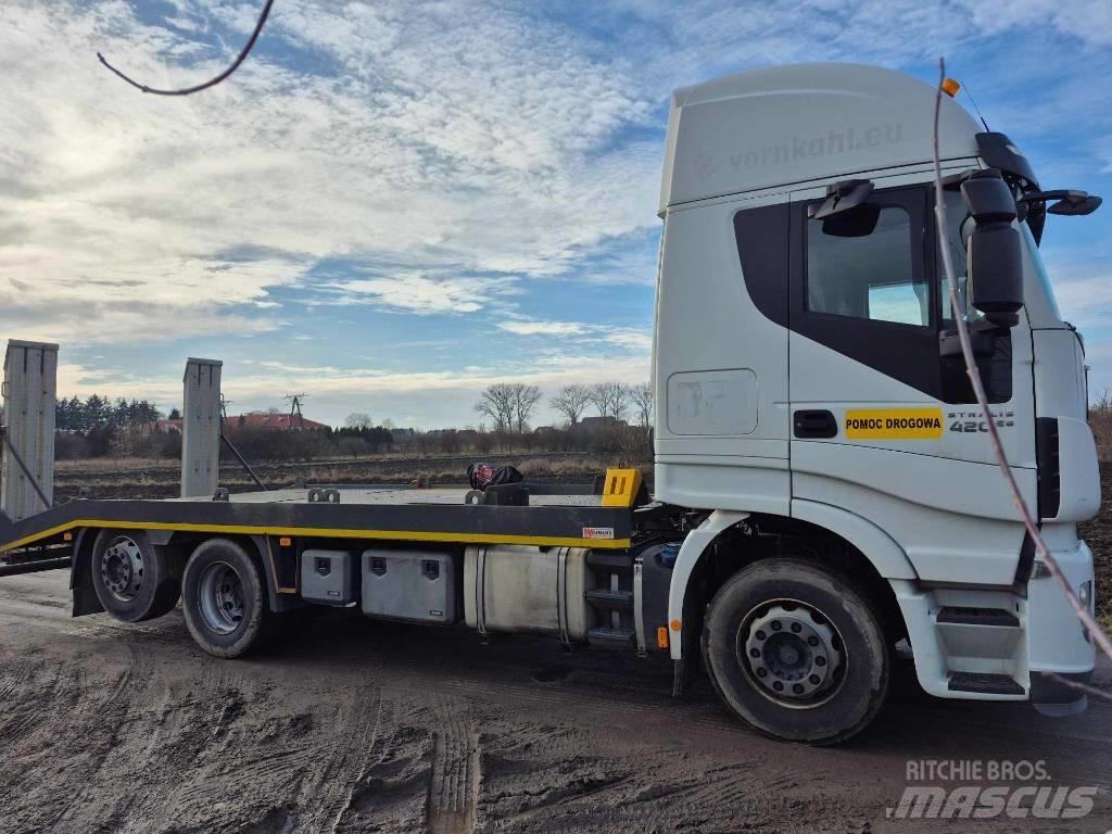 Iveco Stralis 420 Kamioni s ravnim pločom / vitlom