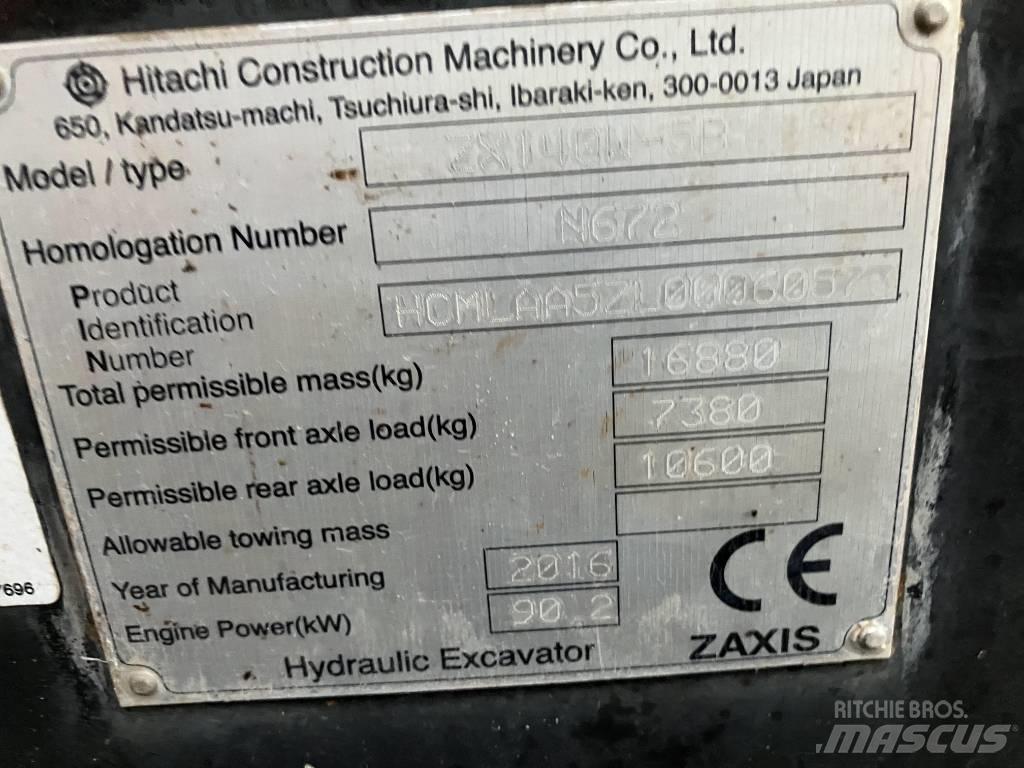 Hitachi ZX140-5B Bageri na kotačima
