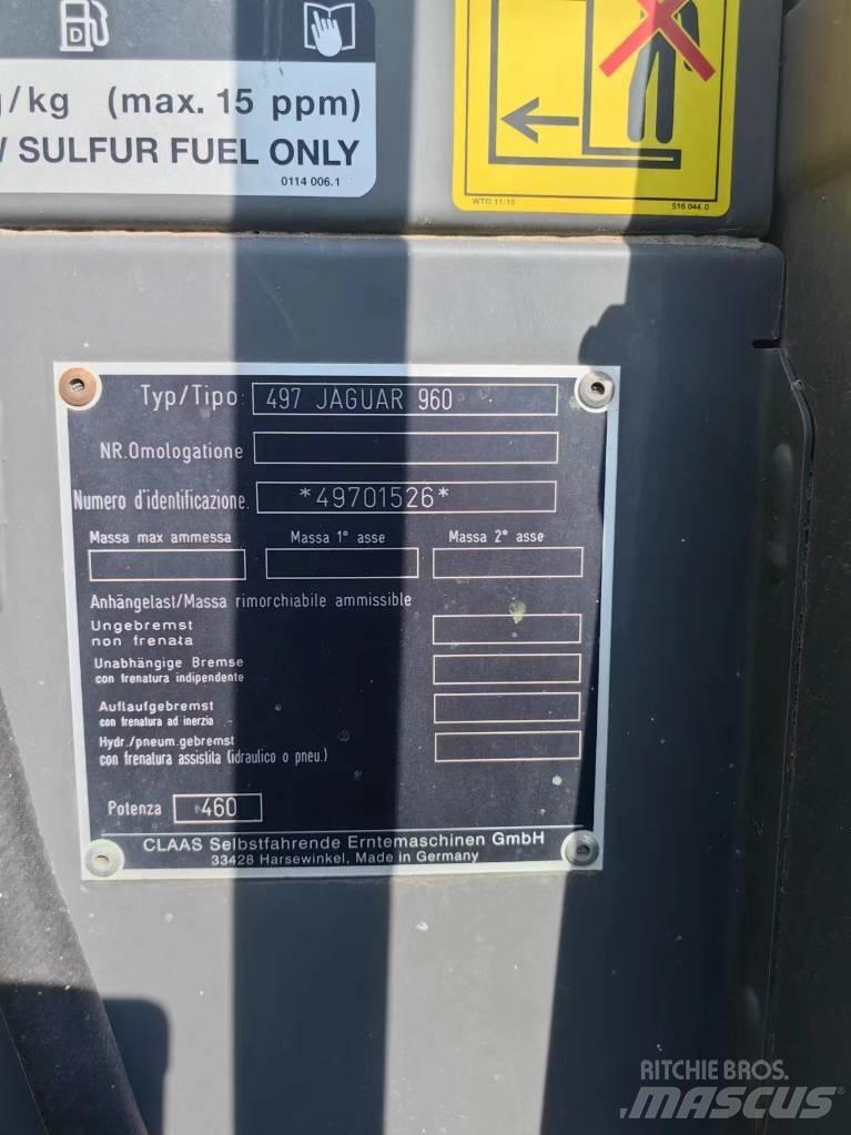 CLAAS Jaguar 960 4WD Strojevi za krmu na vlastiti pogon