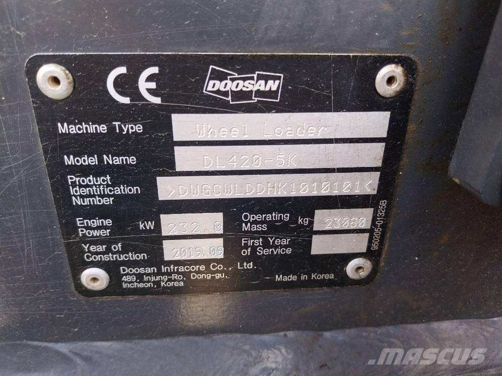 Doosan DL 420CVT-5 Utovarivači na kotačima