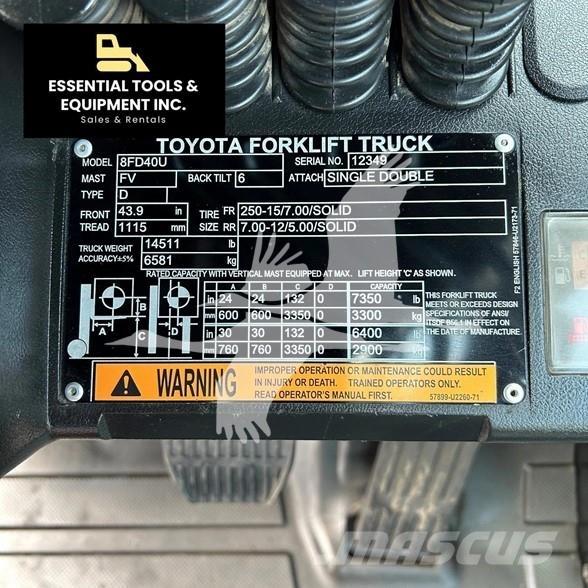 Toyota 8FD40U Dizelski viličari