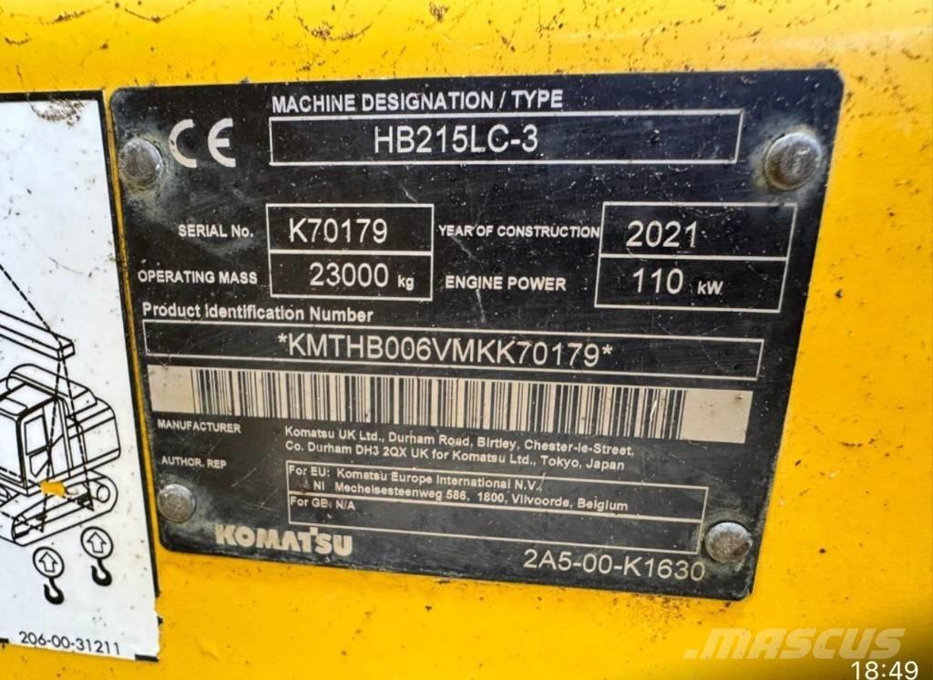 Komatsu HB 215LC-3 Bageri gusjeničari