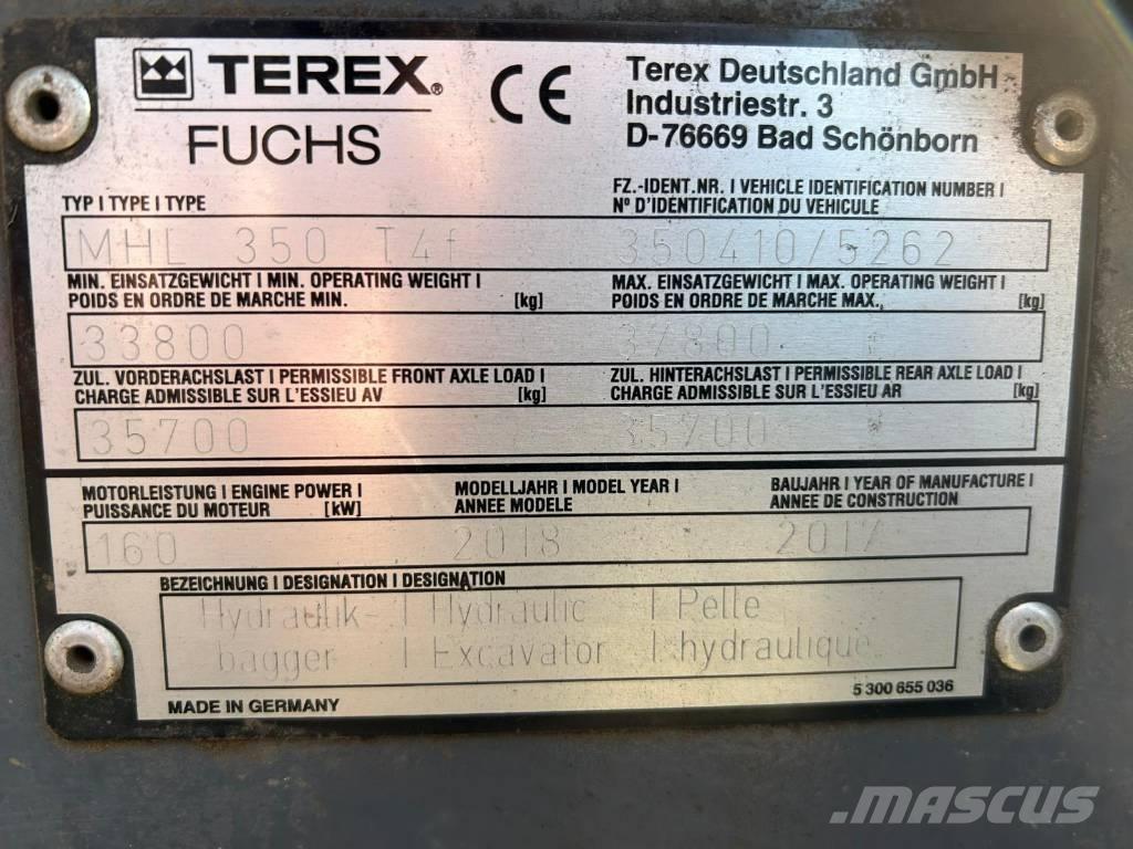Fuchs MHL350F Bageri za manipuliranje materijalom / otpadom