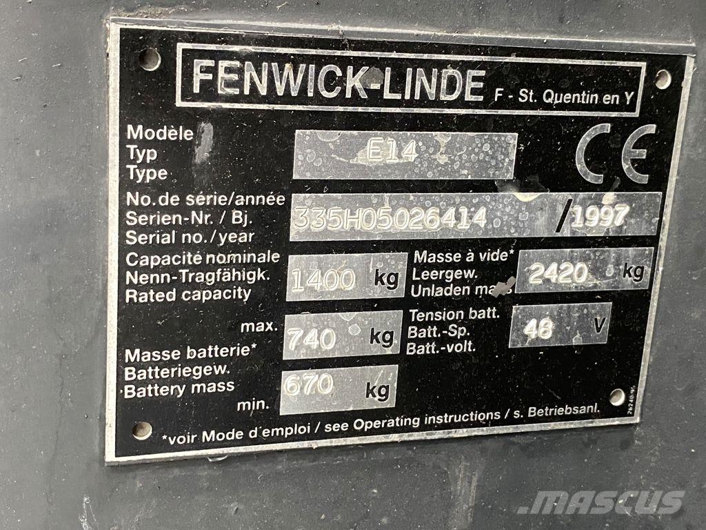 Linde E14 Električni viličari