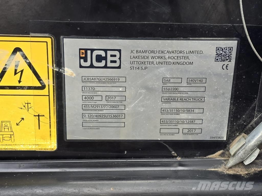 JCB 540-140 Teleskopski viličari