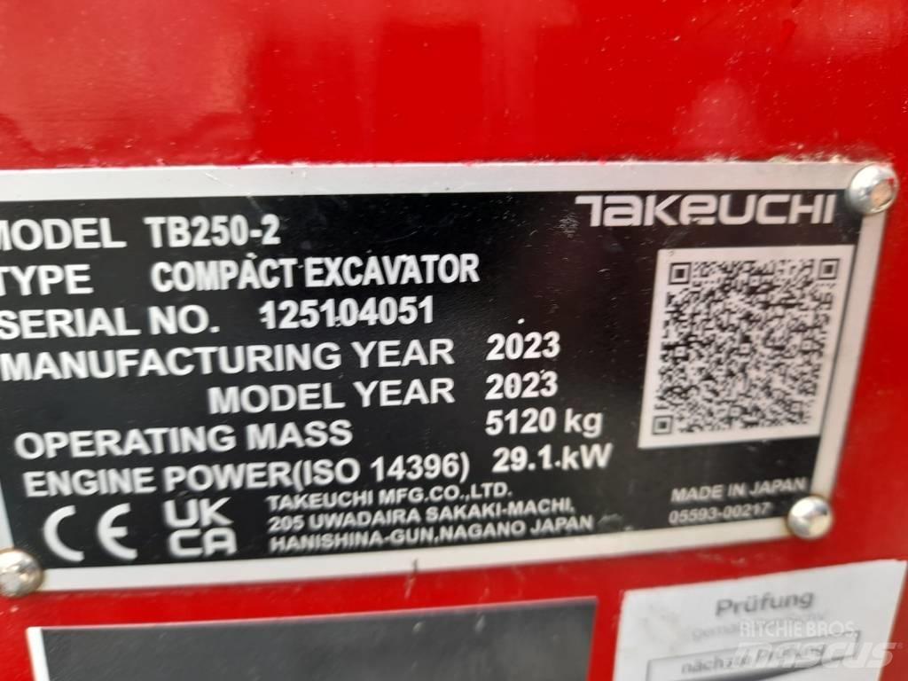 Takeuchi TB 250-2 Mini bageri <7t