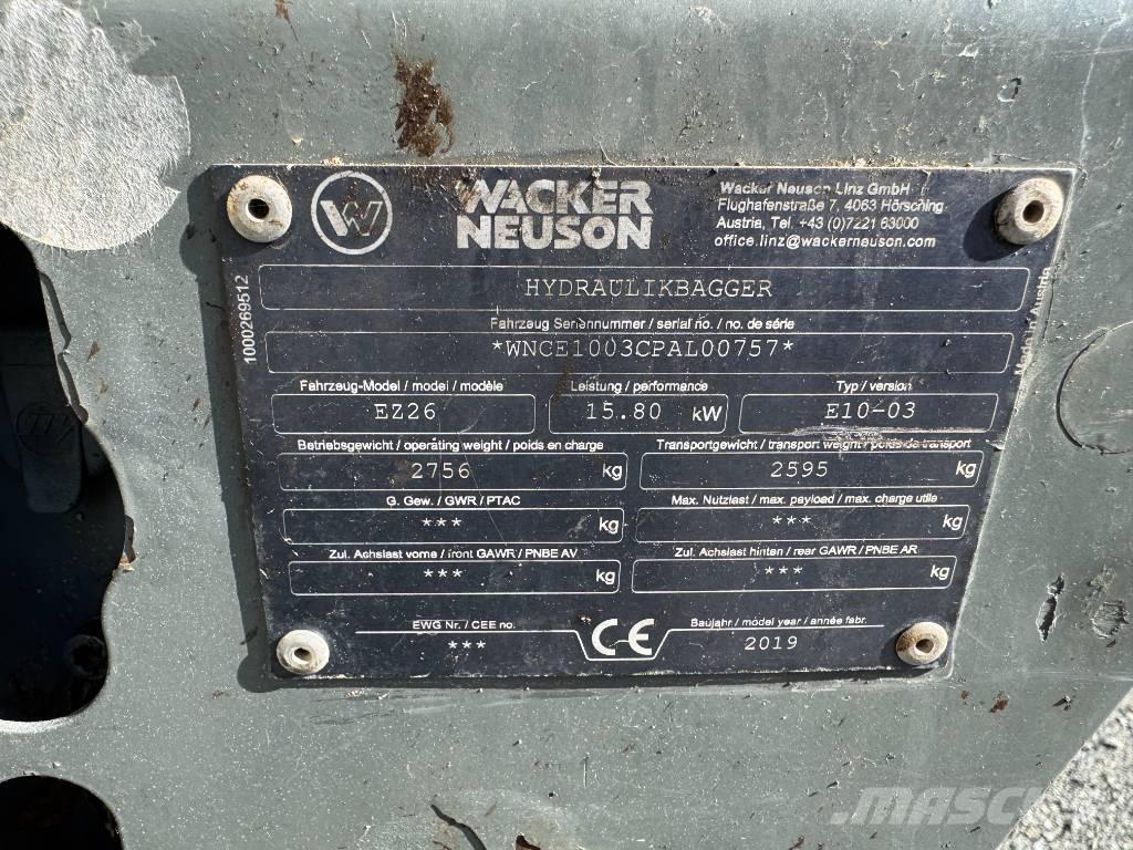 Wacker Neuson EZ26 Bageri gusjeničari
