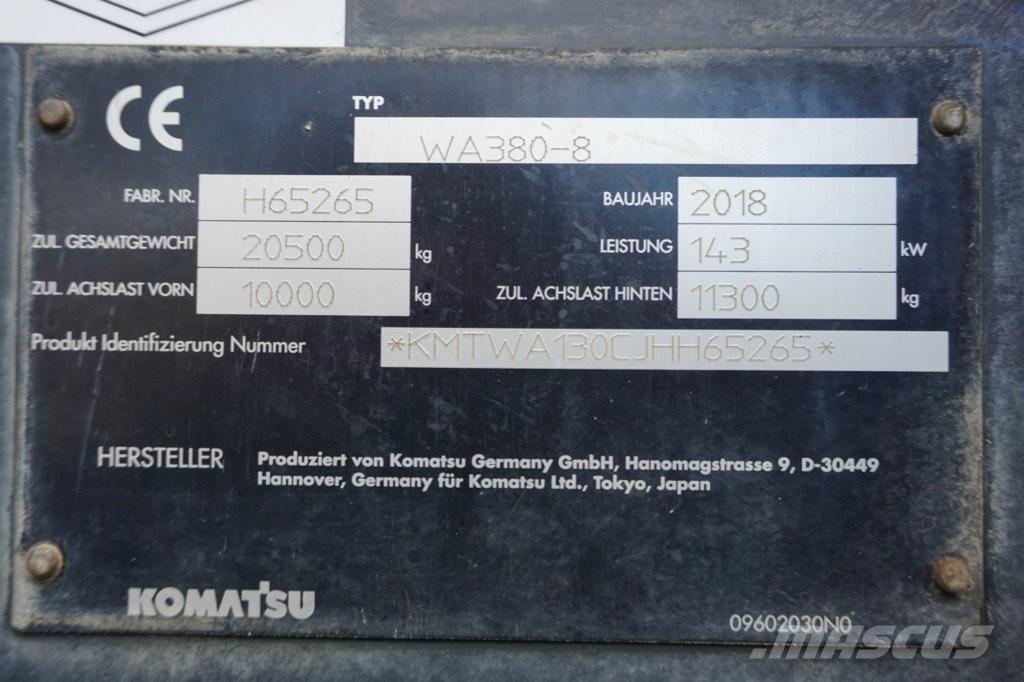 Komatsu WA 380-8 Utovarivači na kotačima