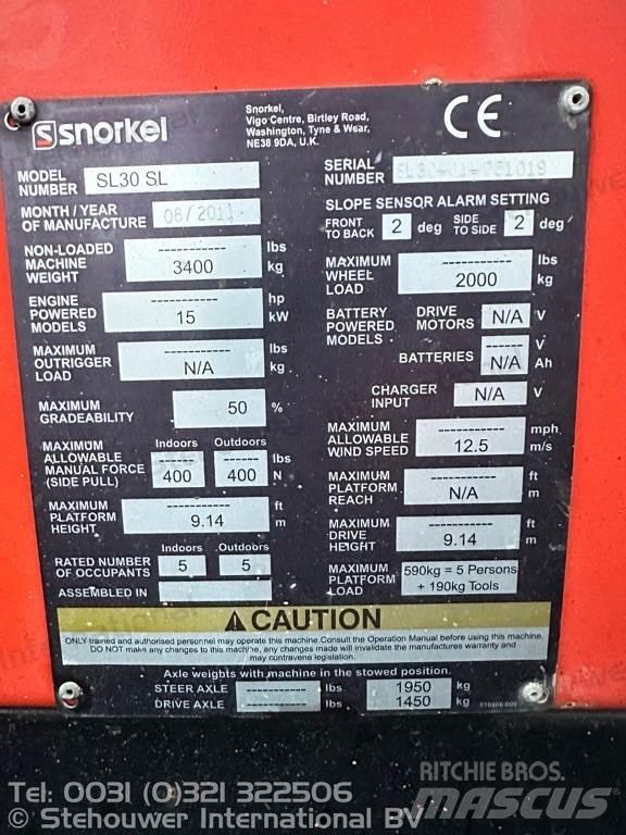 Snorkel SL30 SL Škaraste platforme