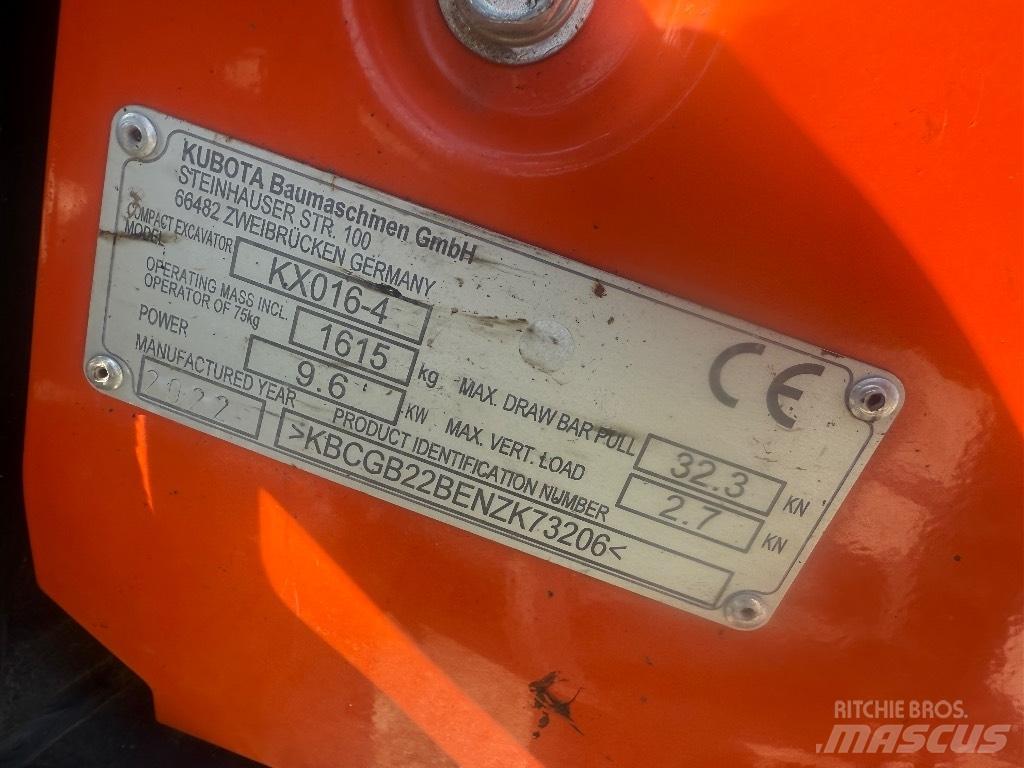 Kubota KX 016-4 Mini bageri <7t