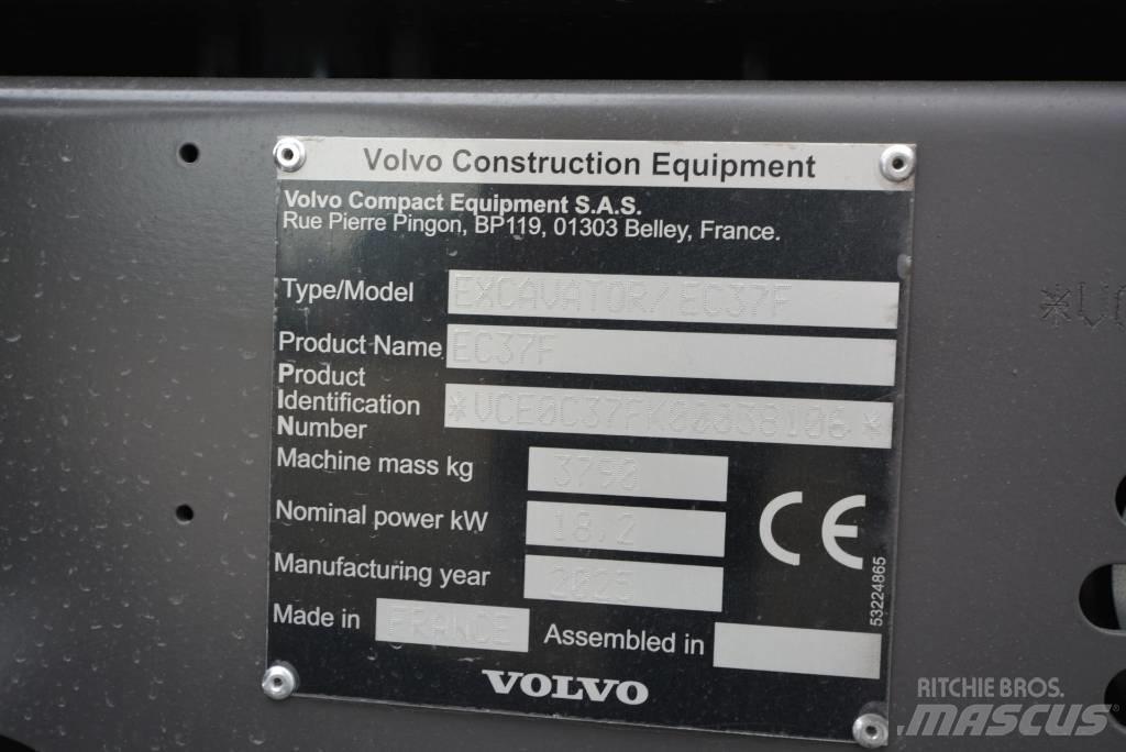 Volvo EC 37 F Aircon Mini bageri <7t
