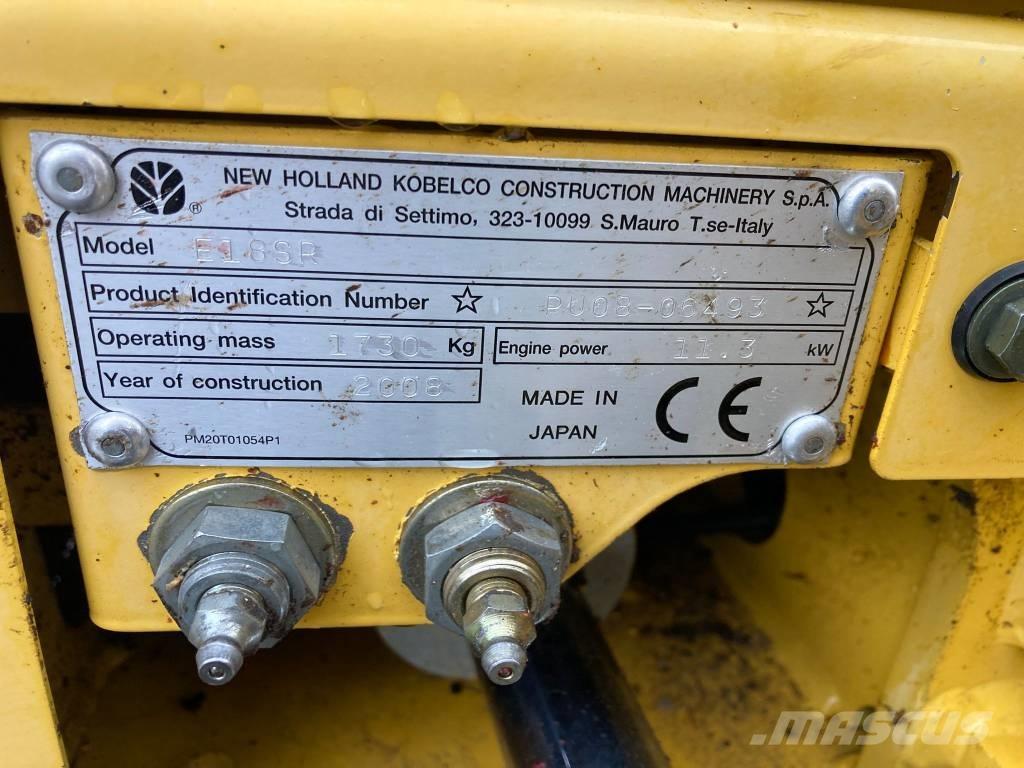 New Holland E 18 SR Mini bageri <7t