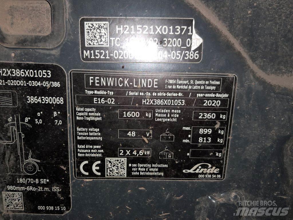 Linde E16-02 Električni viličari