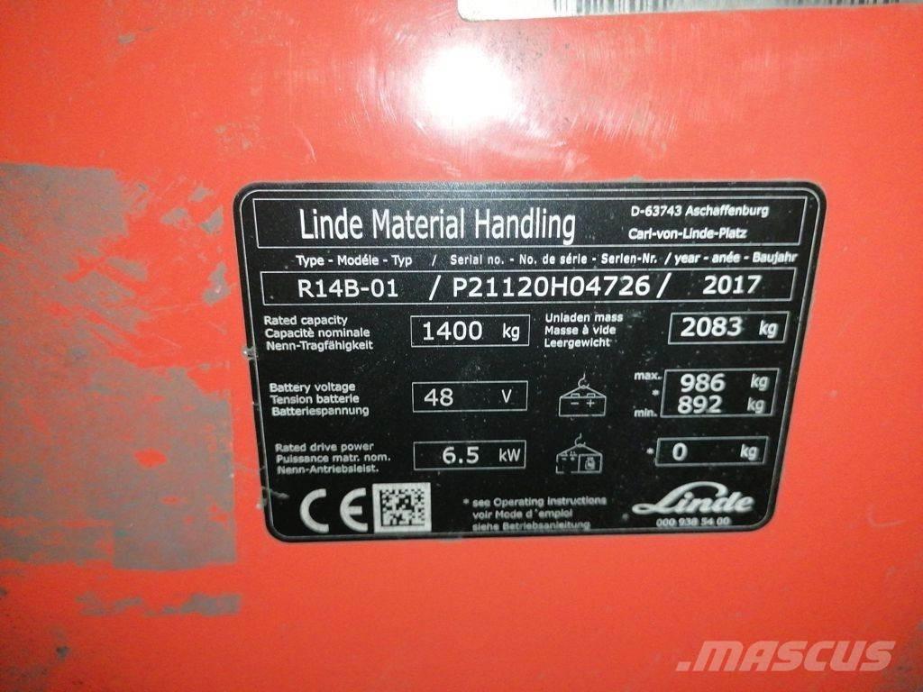 Linde R14B-01 Viličari sa pomičnim stupom