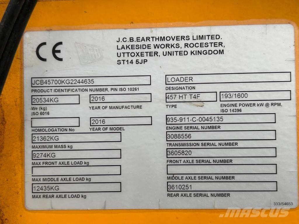 JCB 457 HT Utovarivači na kotačima