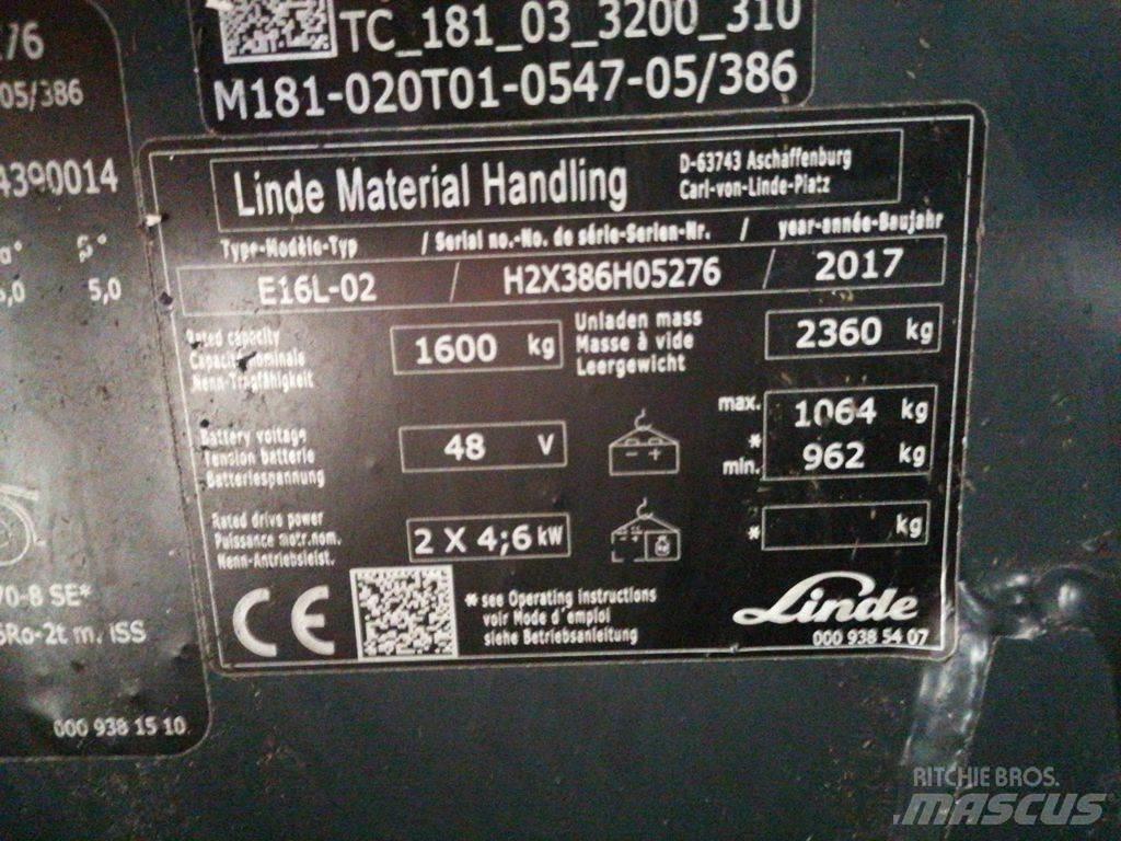 Linde E16L-02 Električni viličari