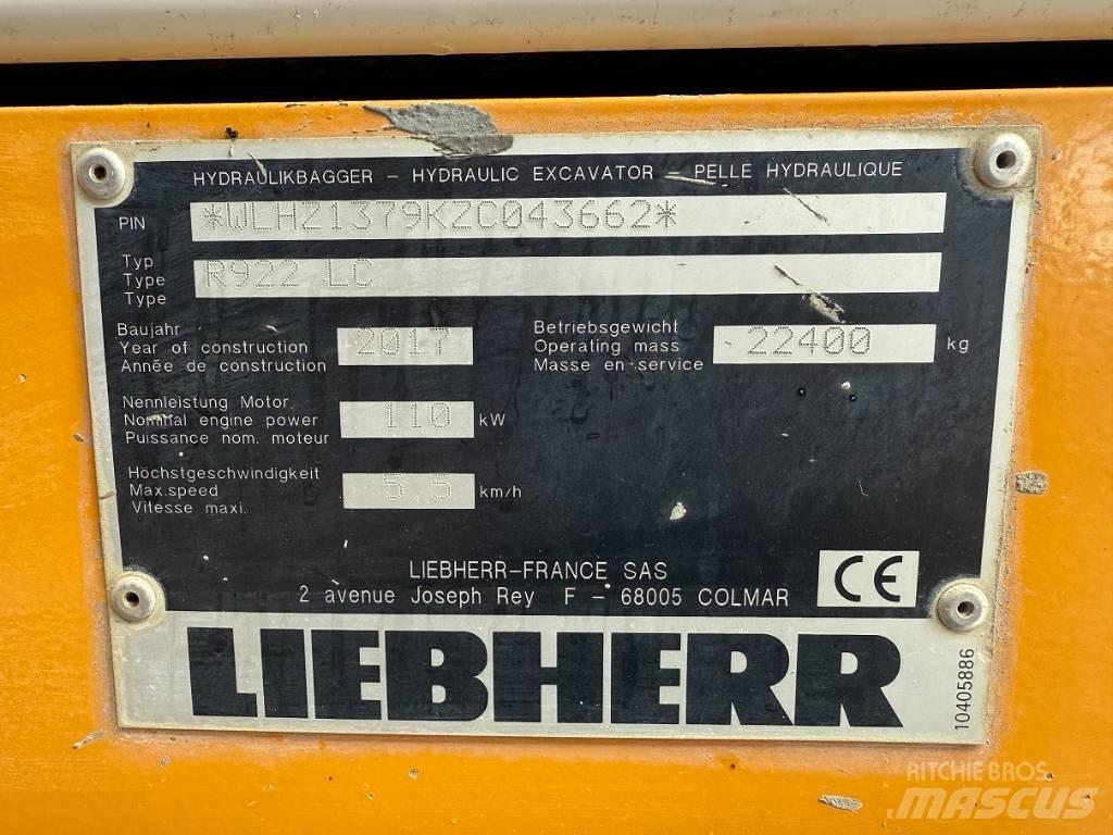 Liebherr R 922 LC Bageri gusjeničari