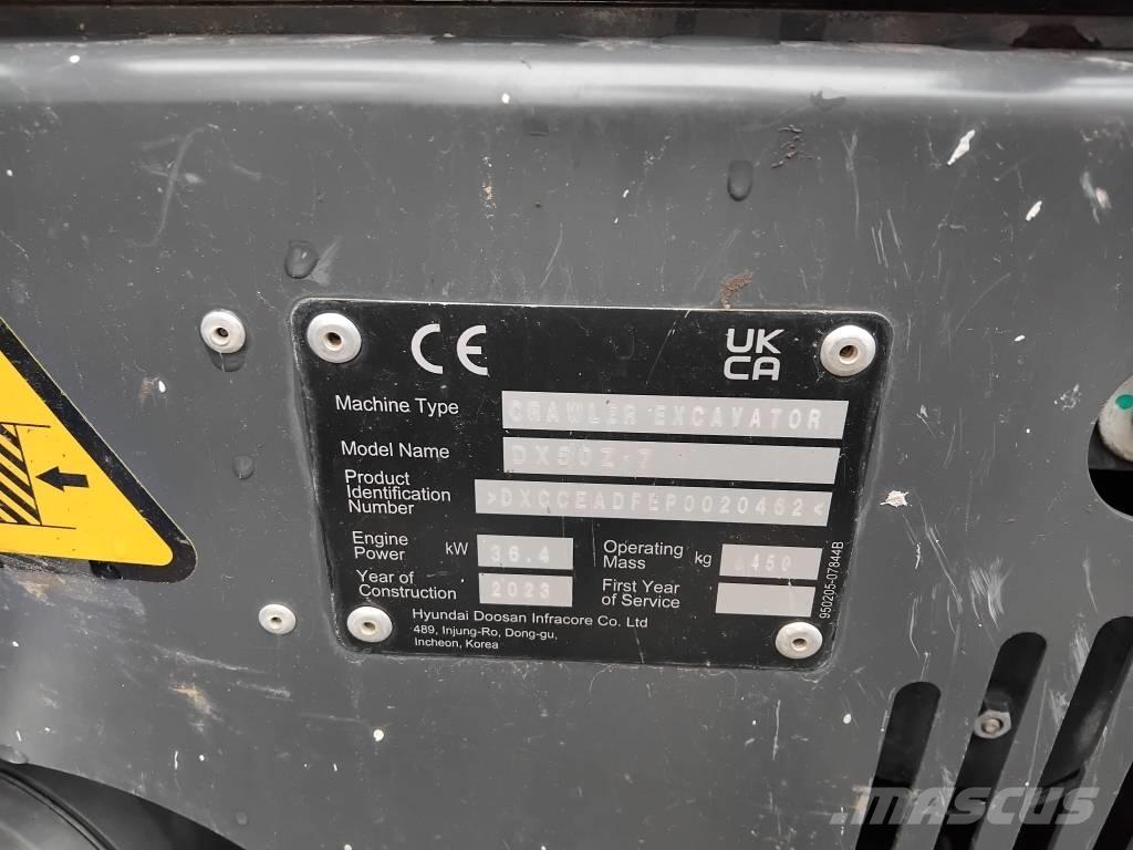 Develon DX 50 Z-7 Mini bageri <7t