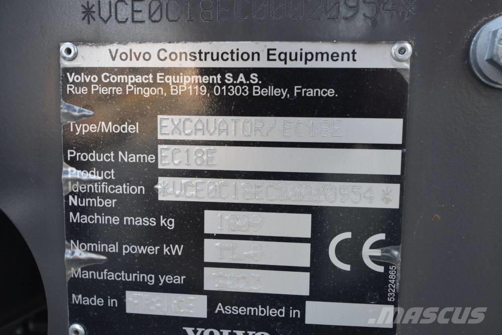 Volvo EC 18 E Mini bageri <7t