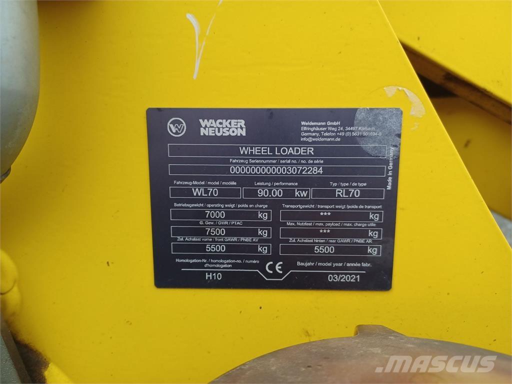 Weidemann WL70 Utovarivači na kotačima