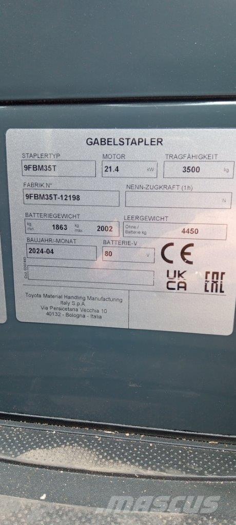Toyota 9FBM35T Električni viličari
