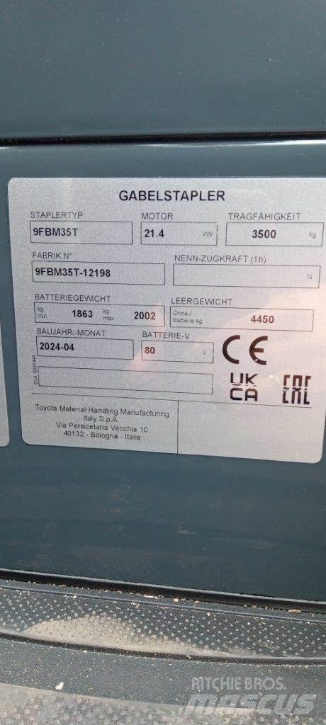 Toyota 9FBM35T Električni viličari