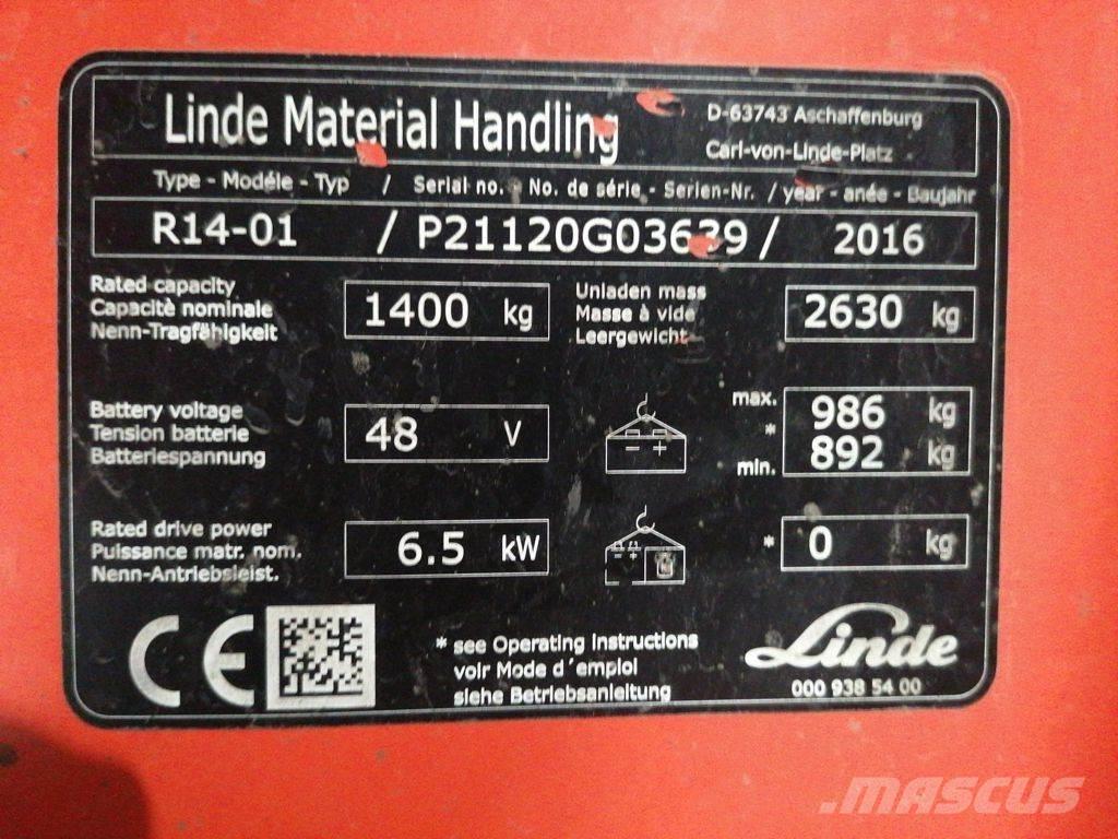 Linde R14-01 Viličari sa pomičnim stupom