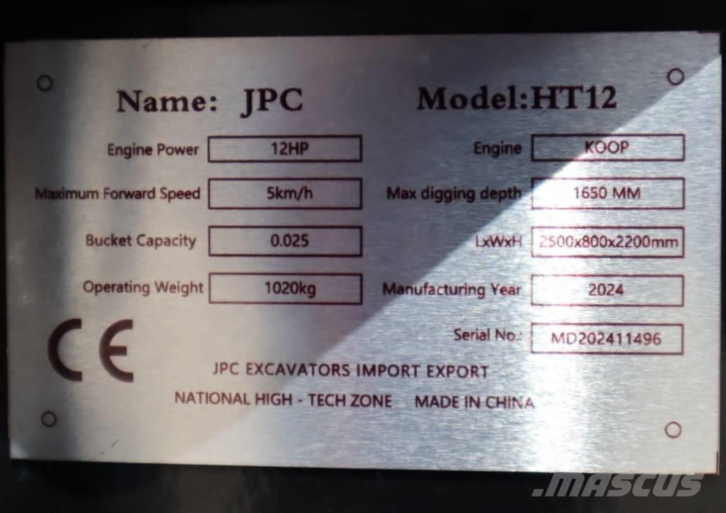 JPC HT 12 Mini bageri <7t