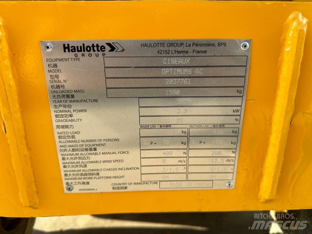Haulotte OPTIMUM 8 Škaraste platforme