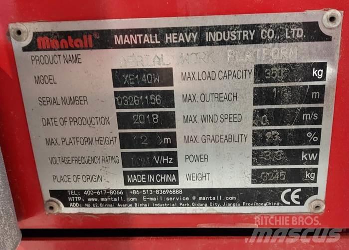 Mantall XE140W Škaraste platforme
