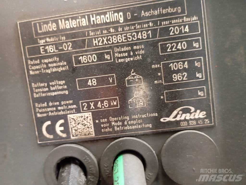 Linde E 16 Električni viličari