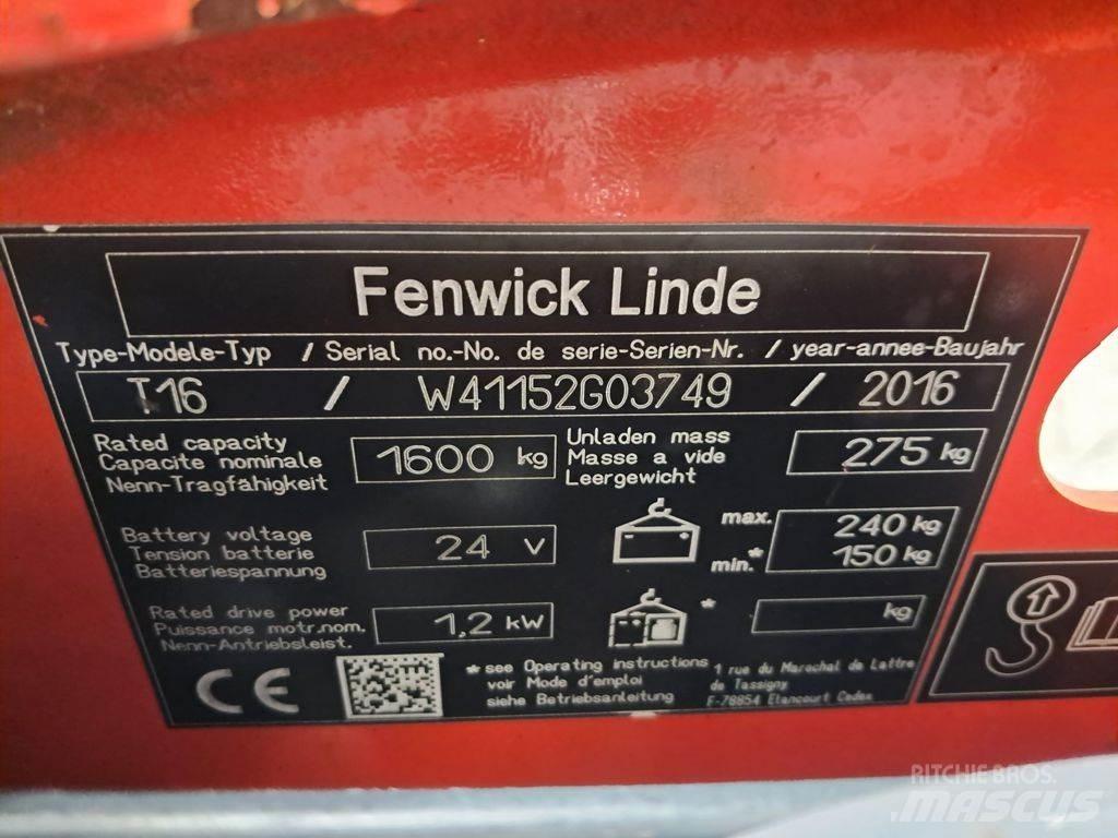Linde T16 Ručni paletni viličar