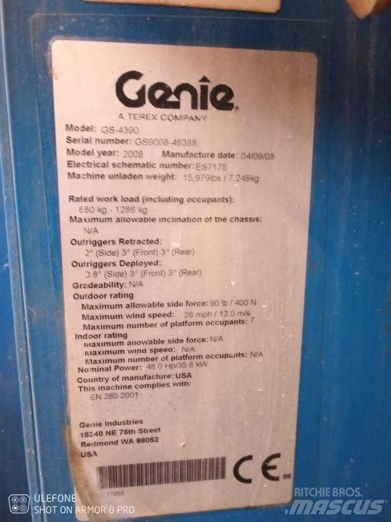 Genie GS 4390 RT Škaraste platforme